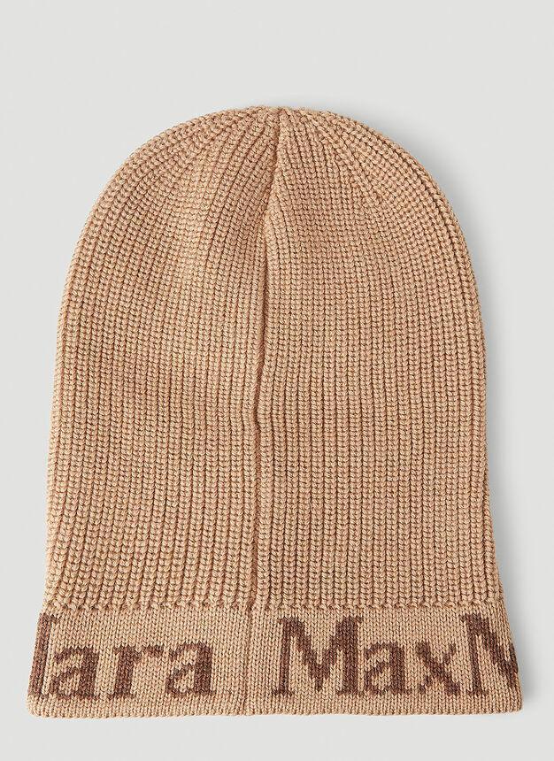 商品Max Mara|Logo Knit Balaclava in Beige,价格¥659,第4张图片详细描述