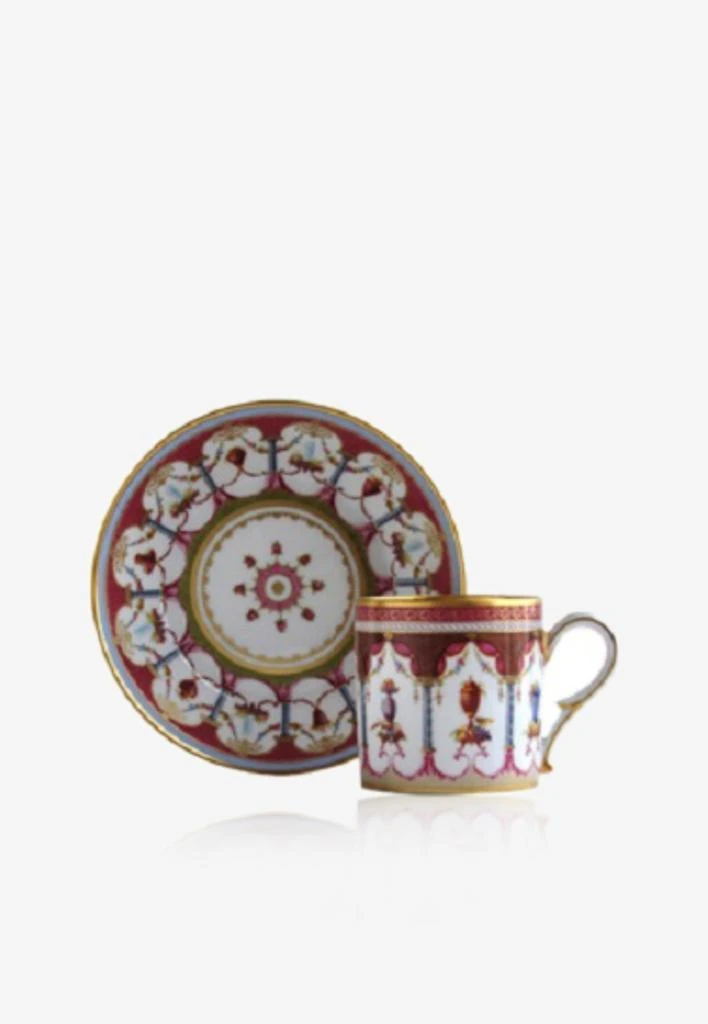 商品Ancienne M.Royale|Fantaisies Cantharide Porcelain Litron Cup and Saucer - Set of 2,价格¥4271,第1张图片