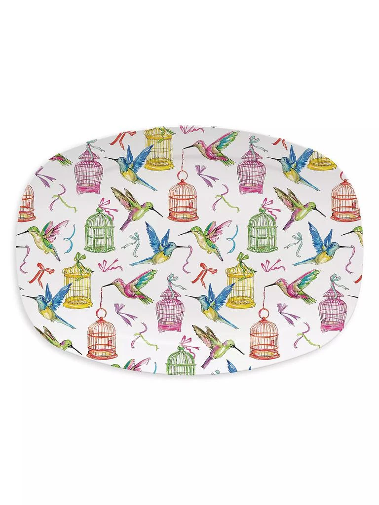 商品Mariposa|Decorative Style Hummingbird & Birdcages Platter,价格¥438,第1张图片