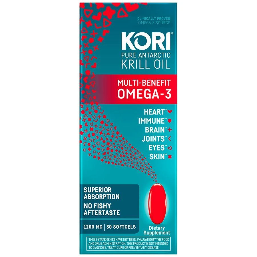 商品Kori|Pure Antarctic Krill Oil Multi-Benefit Omega-3 1200mg Softgels,价格¥225,第1张图片