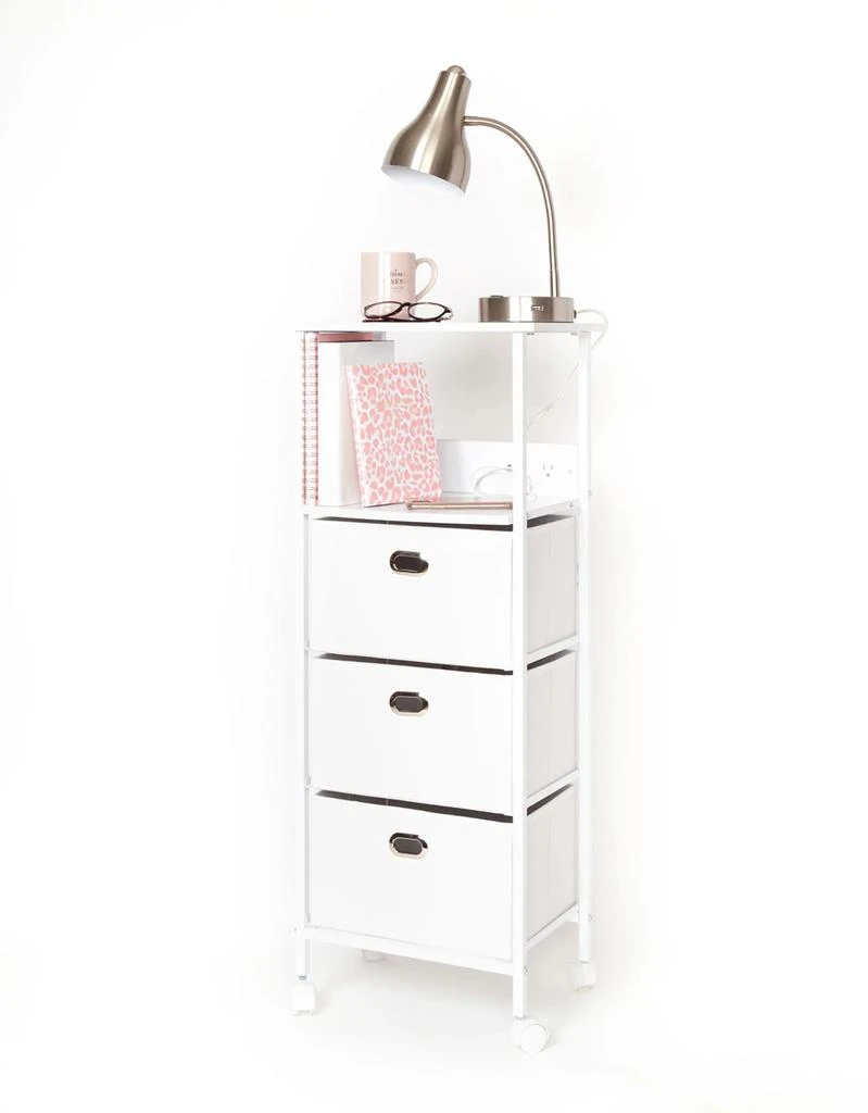 商品AE|Dormify Tall Charging 3 Drawer Cart on Wheels,价格¥1195,第2张图片详细描述