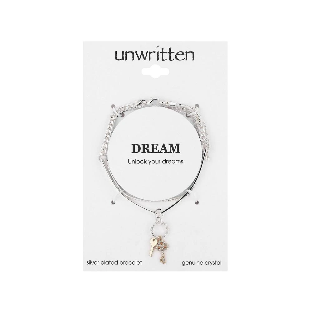 商品Unwritten|Two-Tone Crystal Key Triple Strand Bracelet,价格¥128,第2张图片详细描述