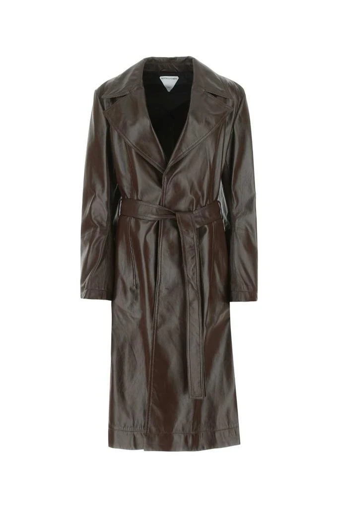 商品Bottega Veneta|Bottega Veneta Shiny Leather Coat,价格¥27742,第1张图片