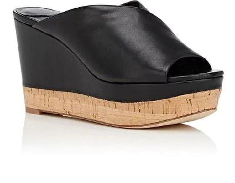 商品Diane von Furstenberg|Manila Leather Wedge Mules,价格¥961,第2张图片详细描述