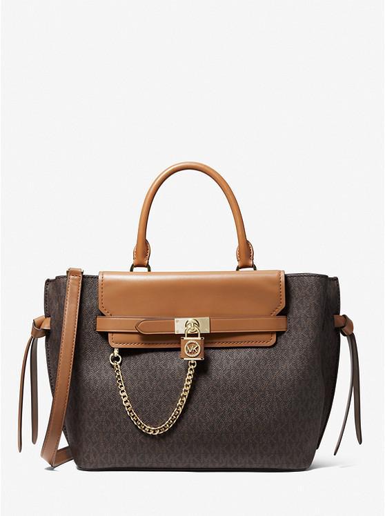 商品Michael Kors|Hamilton Legacy Large Logo Belted Satchel,价格¥1333-¥3332,第1张图片