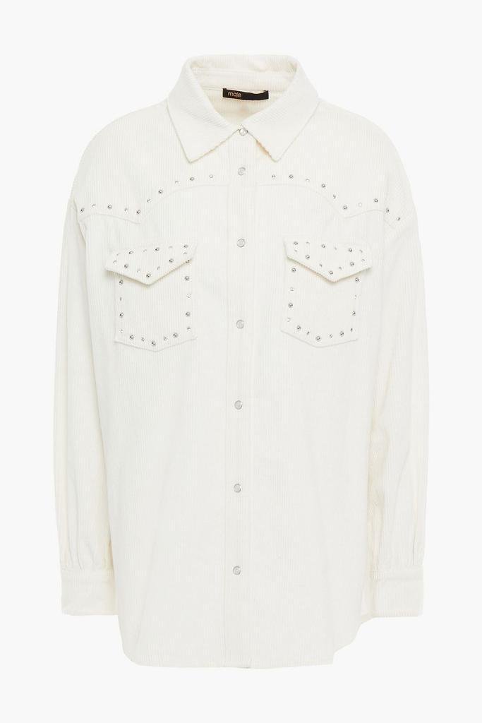 商品Maje|Embellished cotton-corduroy shirt,价格¥1017,第5张图片详细描述