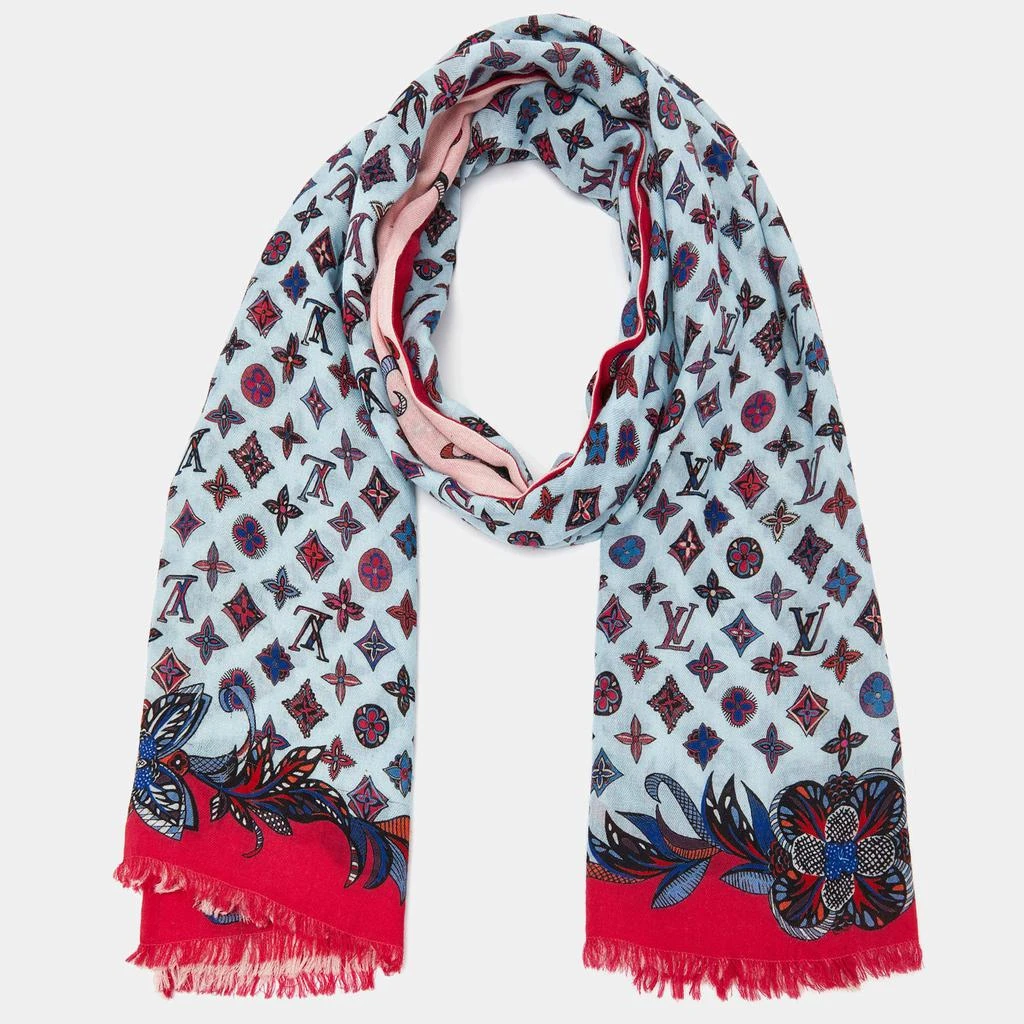 商品[二手商品] Louis Vuitton|Louis Vuitton Multicolor Printed Wool Fringed Scarf,价格¥2548,第2张图片详细描述