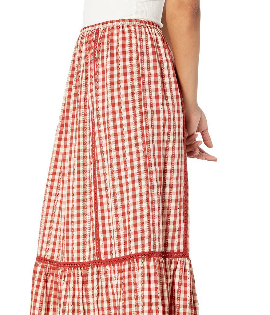 商品Max Studio|Woven Long Plaid Skirt,价格¥216,第5张图片详细描述