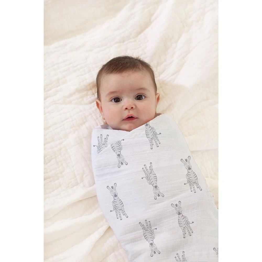 商品aden + anais|Baby Boys or Baby Girls Animal Swaddle Blankets, Pack of 4,价格¥294,第3张图片详细描述