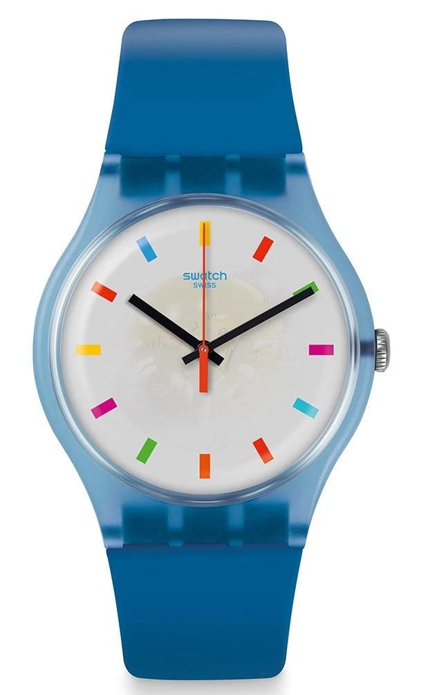 商品Swatch|Color Square Quartz White Dial Unisex Watch SUON125,价格¥487,第1张图片