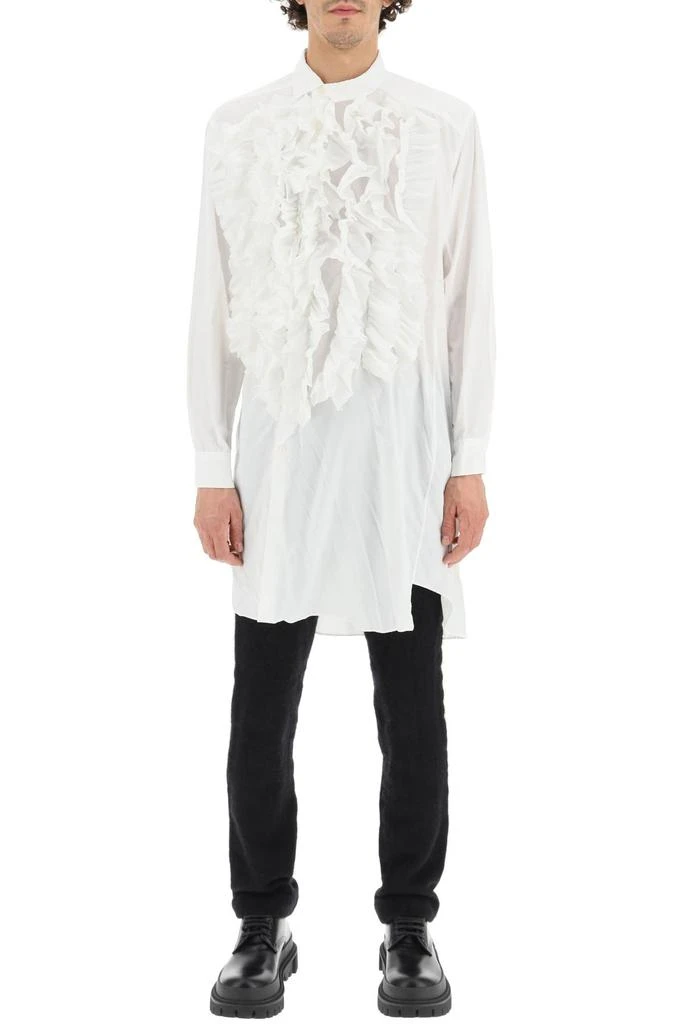 商品Comme des Garcons|Comme Des Garcons Homme Plus Ruffled Long Asymmetric Shirt,价格¥2822,第2张图片详细描述