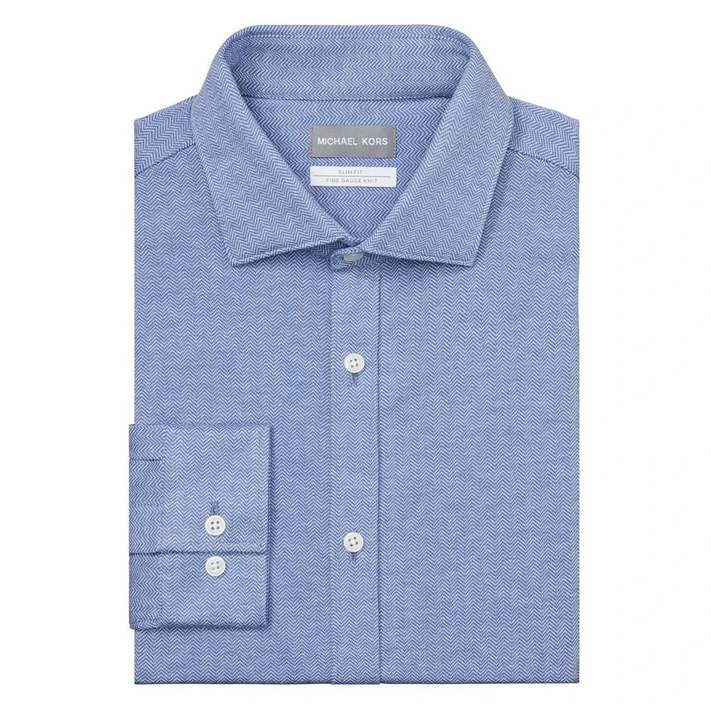 商品Michael Kors|Men's Fine Gauge Knit Slim Fit Untucked Dress Shirt,价格¥260,第3张图片详细描述