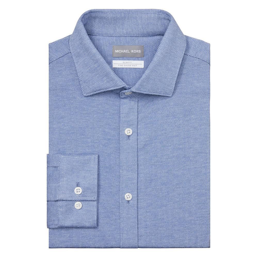 商品Michael Kors|Men's Fine Gauge Knit Slim Fit Untucked Dress Shirt,价格¥509,第5张图片详细描述