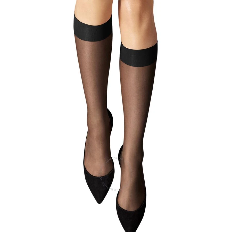 商品Wolford|Ladies Nude 8 Sheer Knee-high Stockings In Black,价格¥49,第1张图片