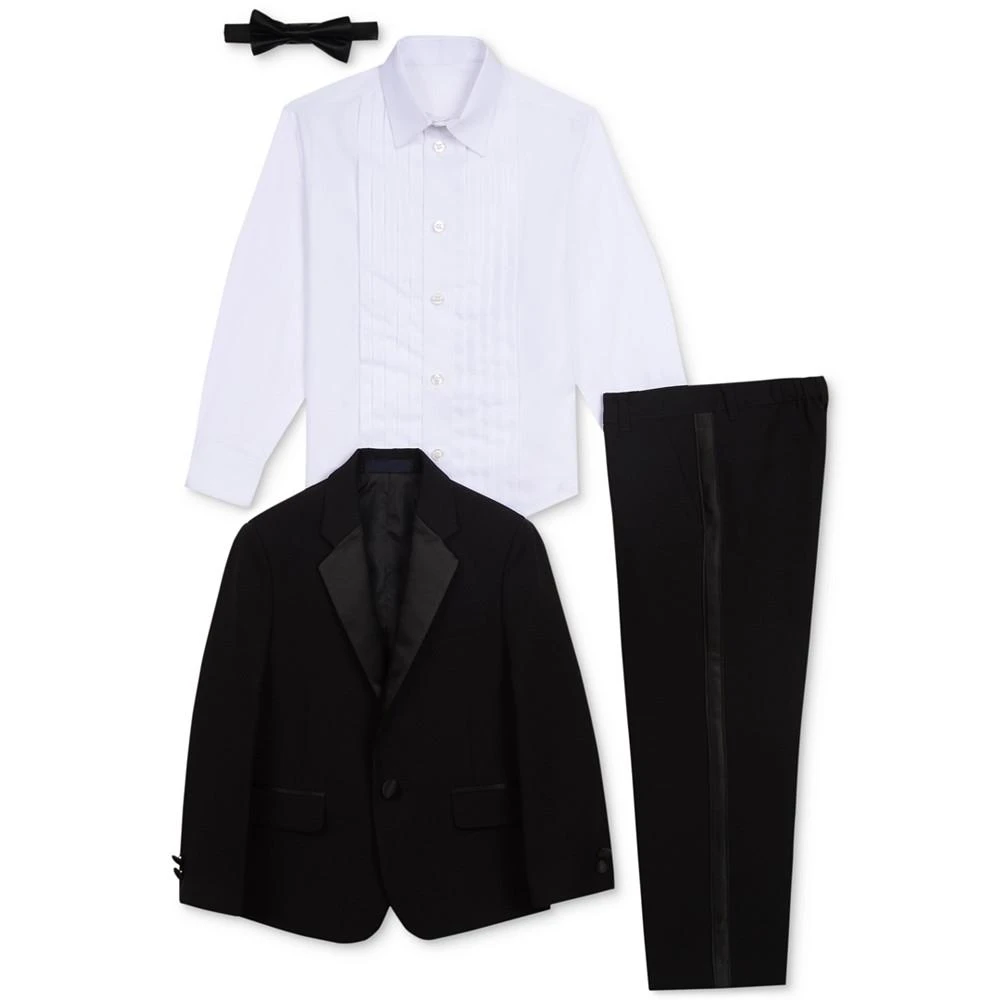 商品Nautica|4-Piece Tuxedo Suit, Shirt & Bowtie, Little Boys,价格¥422,第4张图片详细描述
