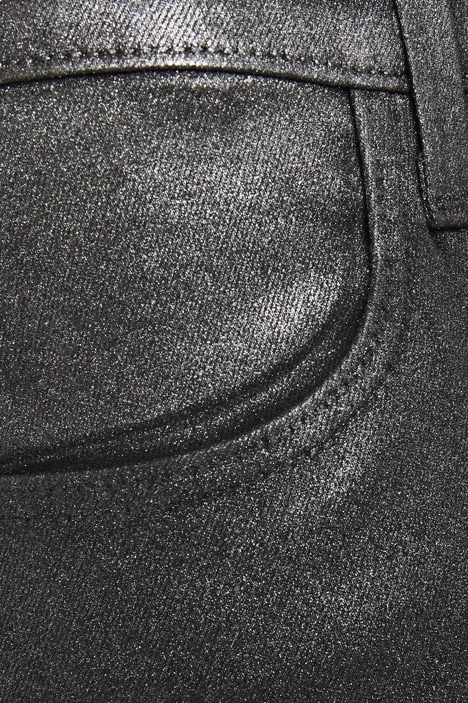商品J Brand|Glittered coated high-rise skinny jeans,价格¥604,第4张图片详细描述