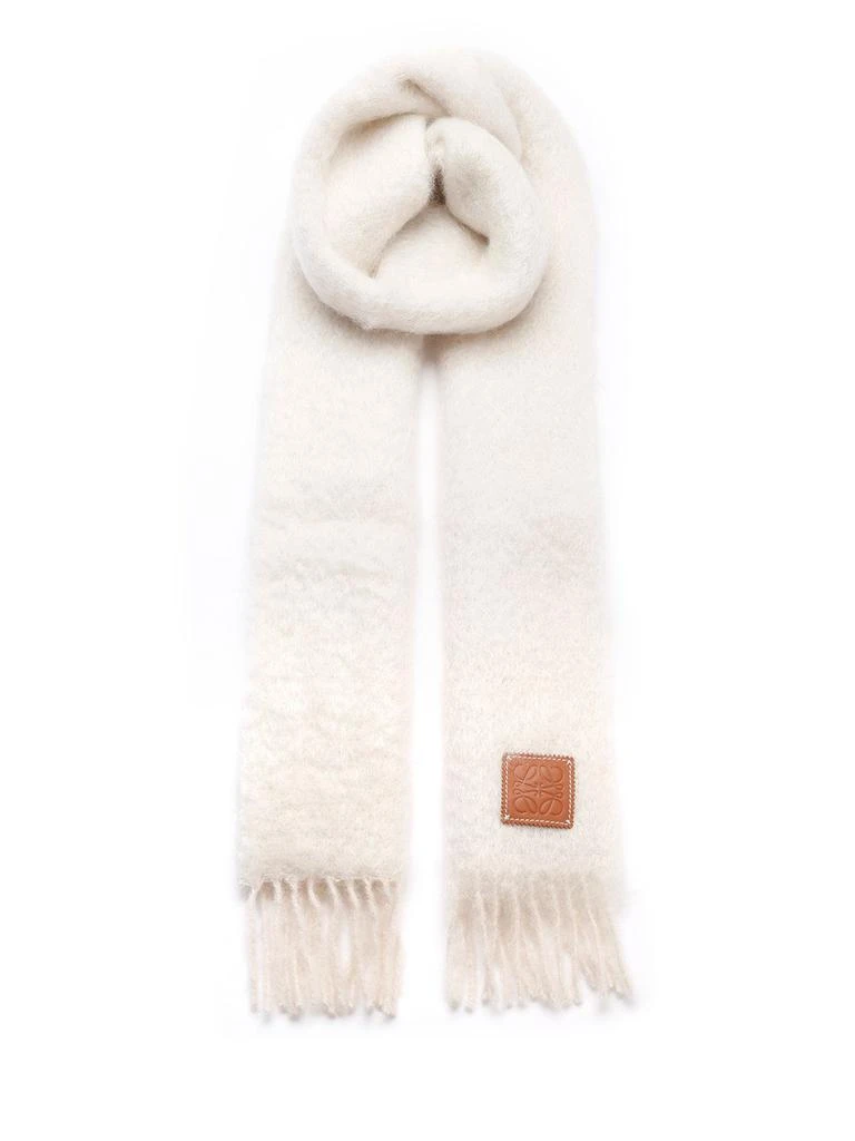 商品Loewe|Loewe Logo Patch Fringed Scarf,价格¥2438,第1张图片