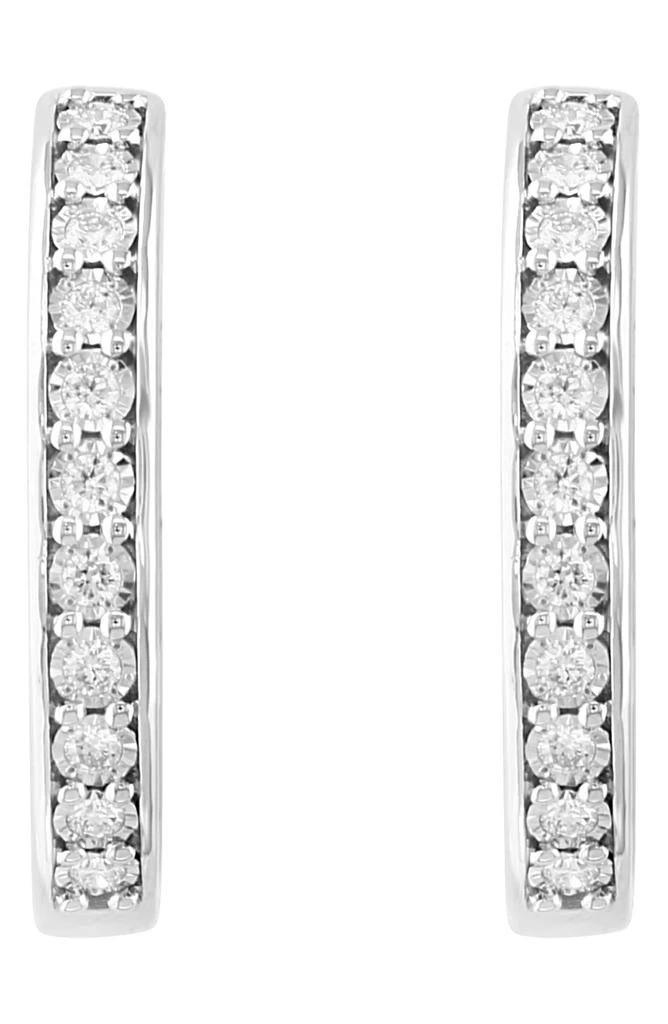 商品Effy|Sterling Silver Lab Grown Diamond Hoop Earrings - 0.48ct.,价格¥2037,第2张图片详细描述