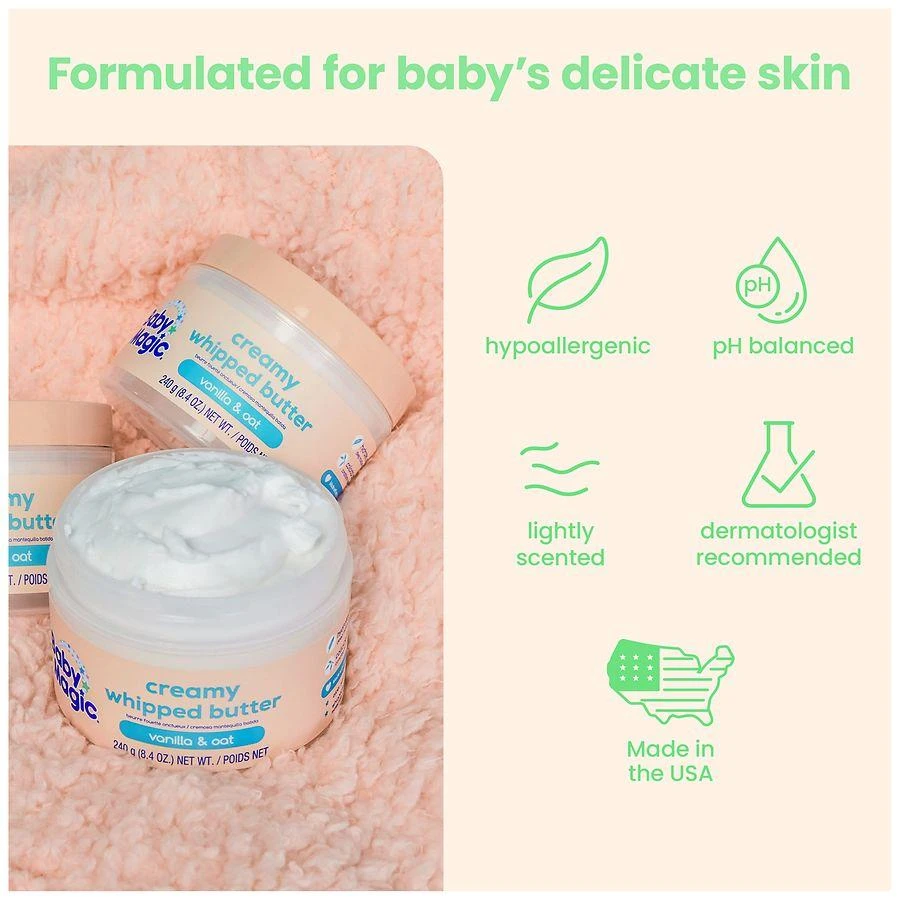商品Baby Magic|Creamy Whipped Butter Vanilla & Oat,价格¥74,第2张图片详细描述