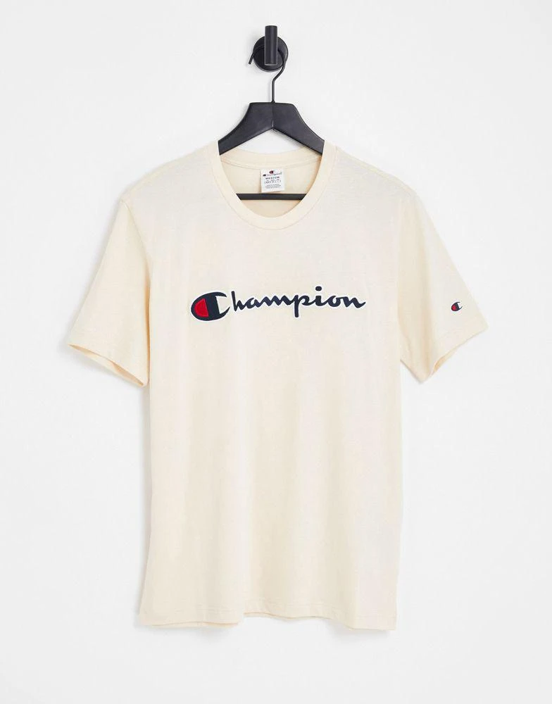 商品CHAMPION|Champion t-shirt with large logo in tan,价格¥273,第1张图片