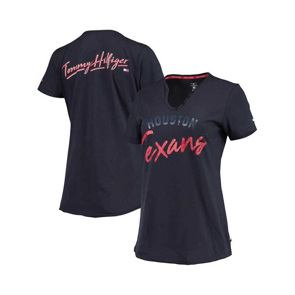 商品Tommy Hilfiger|Women's Navy Houston Texans Riley V-Neck T-shirt,价格¥262,第1张图片