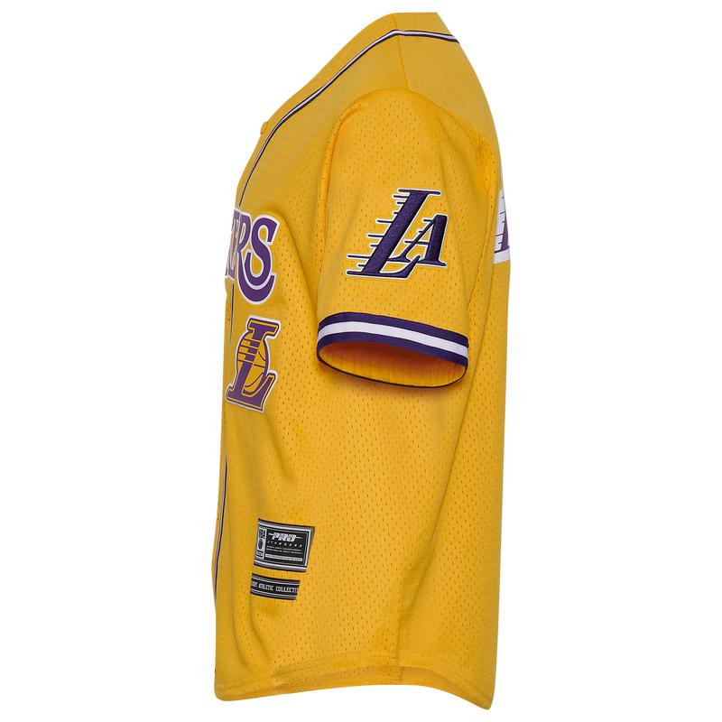 Pro Standard Lakers NBA Button Up Mesh T-Shirt - Men's商品第4张图片规格展示