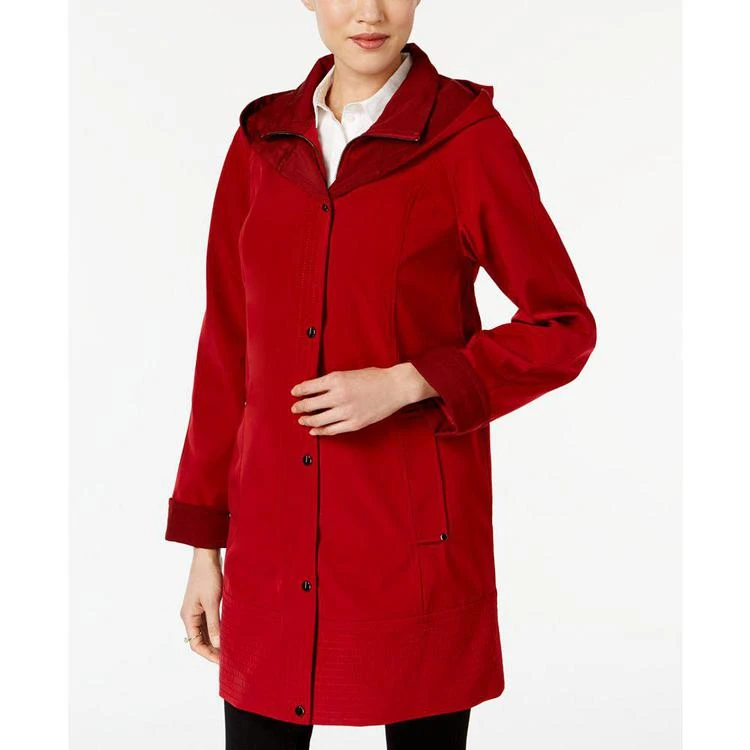 商品JONES NEW YORK|Two-Toned A-Line Hooded Raincoat,价格¥711,第1张图片