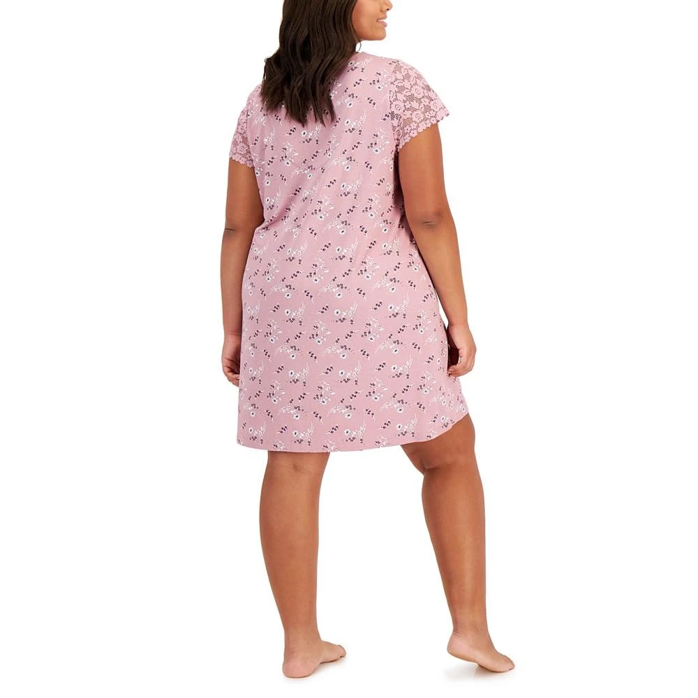 商品Charter Club|Plus Size Lace-Trim Floral Chemise, Created for Macy's,价格¥166,第2张图片详细描述