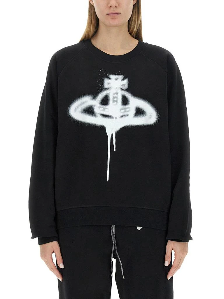 商品Vivienne Westwood|VIVIENNE WESTWOOD ORB SPRAY PRINT SWEATSHIRT,价格¥1782,第1张图片