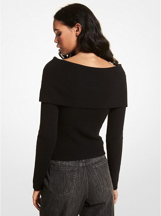 Wool Blend Off-The-Shoulder Sweater商品第2张图片规格展示