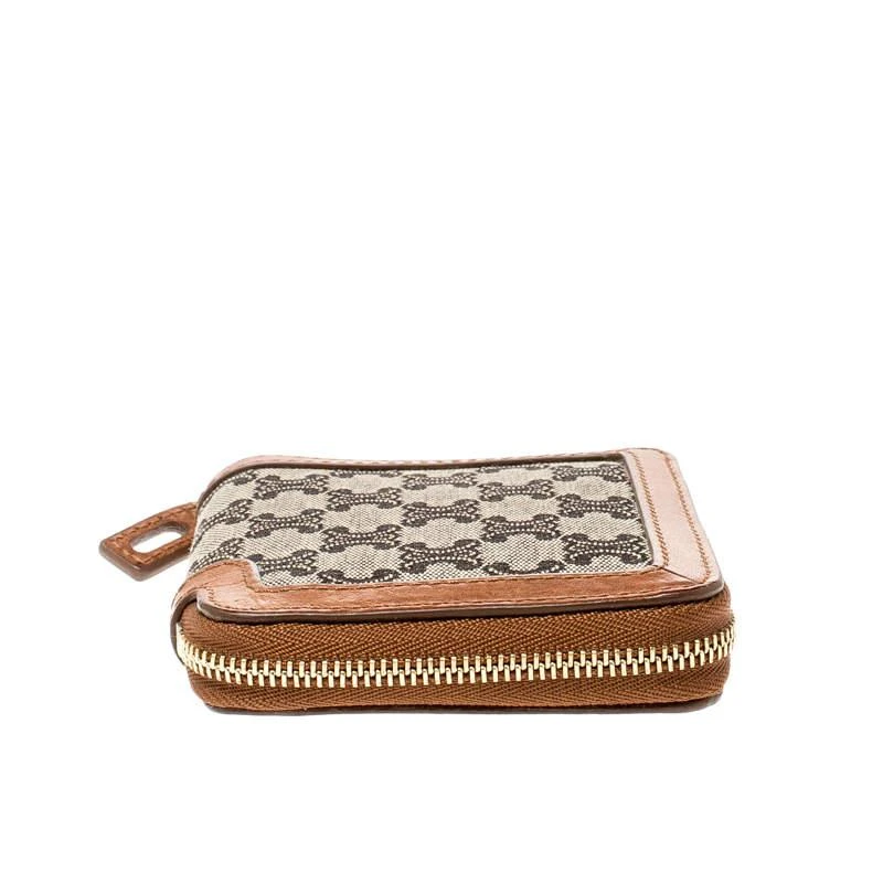 Celine Brown/Grey Canvas and Leather Macadam Compact Wallet 商品