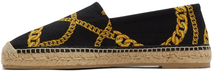 商品Versace|Black Canvas Espadrilles,价格¥1687,第3张图片详细描述