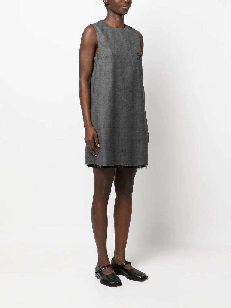 MIU MIU embroidered-logo sleeveless midi dress商品第4张图片规格展示