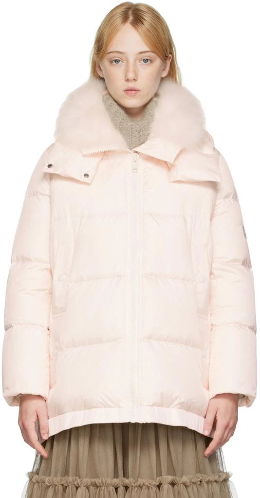商品Yves Salomon|Pink Quilted Down Coat,价格¥3552,第1张图片