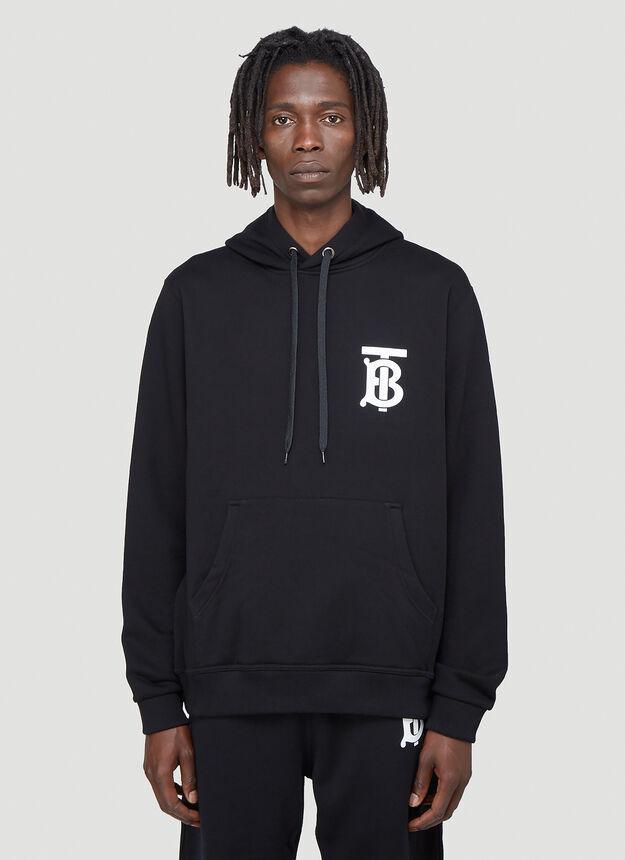 商品Burberry|TB Monogram Hooded Sweatshirt in Black,价格¥4804,第1张图片