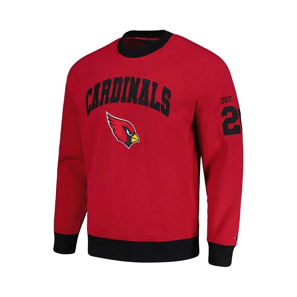 商品Tommy Hilfiger|Men's Cardinal Arizona Cardinals Reese Raglan Tri-Blend Pullover Sweatshirt,价格¥663,第2张图片详细描述