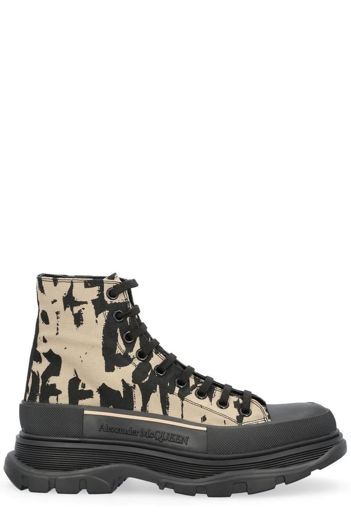 商品Alexander McQueen|Alexander McQueen Graffiti Printed Tread Slick Sneakers,价格¥4104,第1张图片