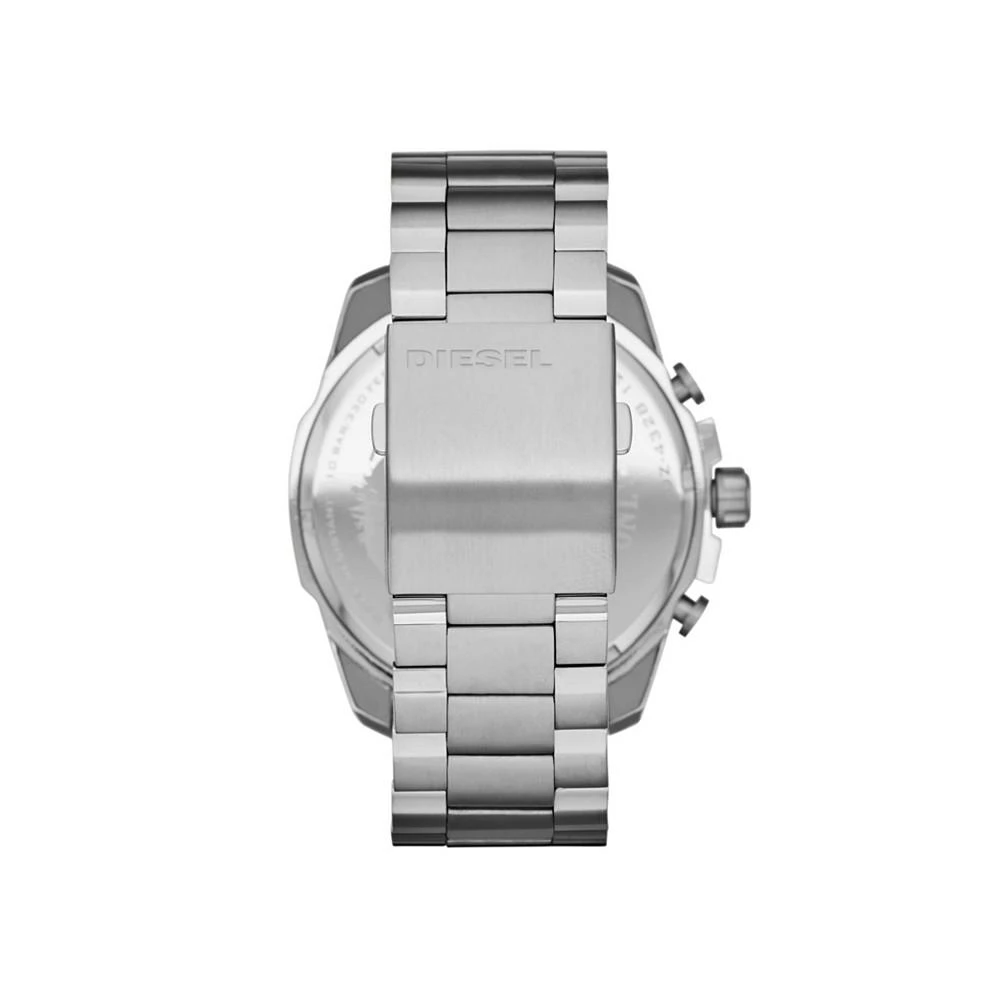 商品Diesel|Men's Mega Chief Silver-Tone Stainless Steel Chronograph Bracelet Watch, 51mm,价格¥1340,第2张图片详细描述