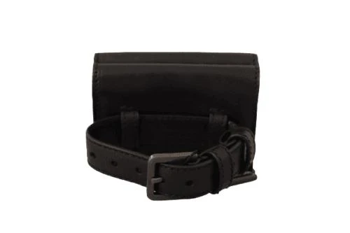 商品Dolce & Gabbana|Dolce & Gabbana Black Leather Trifold Purse Belt Strap Multi Kit Wallet,价格¥2511,第2张图片详细描述