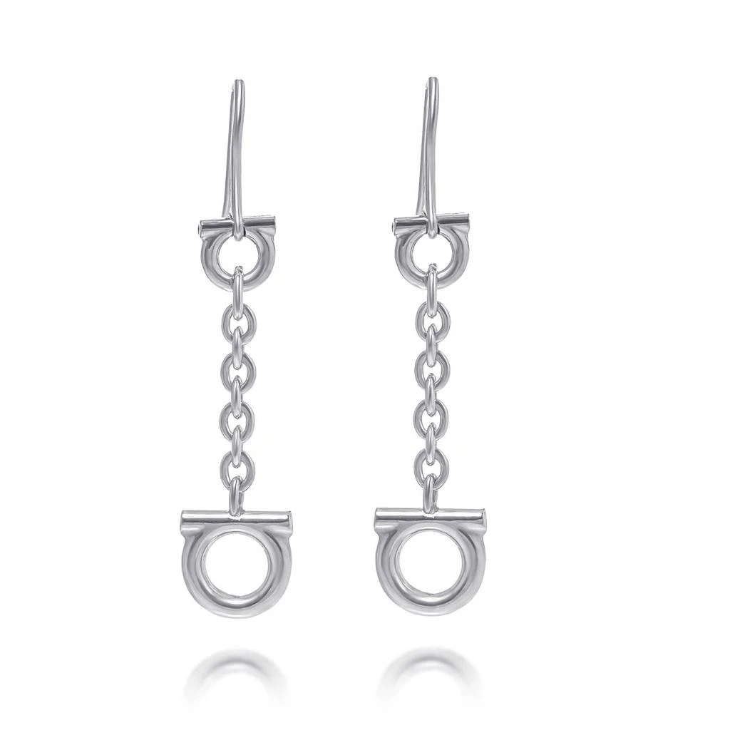 商品Salvatore Ferragamo|Salvatore Ferragamo Gancini Sterling Silver Dangle Earrings 705386,价格¥663,第1张图片