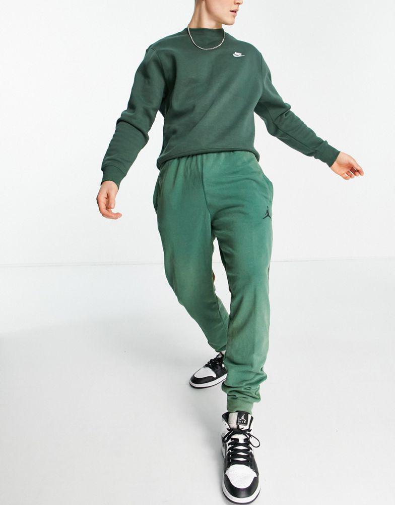 Jordan fleece cuffed joggers in washed green商品第1张图片规格展示