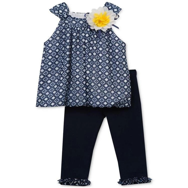 商品Rare Editions|2-Pc. Bubble Tunic & Leggings Set, Baby Girls (0-24 months),价格¥57,第1张图片