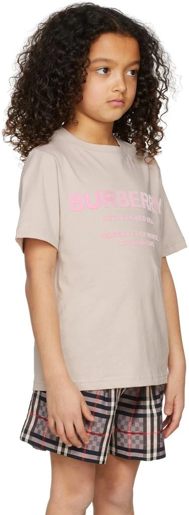 商品Burberry|粉色 Horseferry Print 儿童 T 恤,价格¥1740,第3张图片详细描述