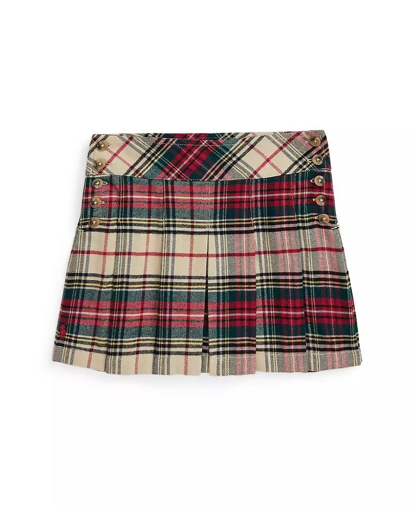 商品Ralph Lauren|Toddler and Little Girls Plaid Pleated Cotton Twill Skirt,价格¥425,第1张图片