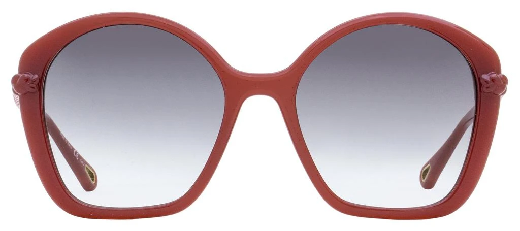 商品Chloé|Chloe Women's Geometric Sunglasses CH0003S 003 Burnt Orange 55mm,价格¥1025,第2张图片详细描述