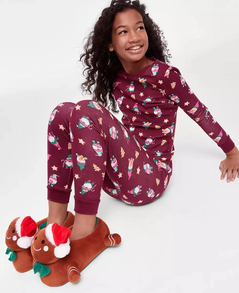 商品Holiday Lane|Family Pajamas Big Kids Gingerbread Slippers, Created for Macy's,价格¥75,第2张图片详细描述