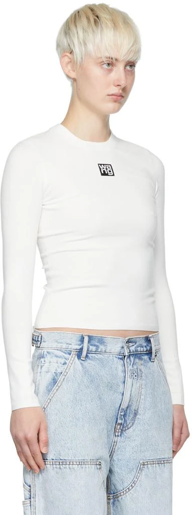 商品Alexander Wang|White Viscose Long Sleeve T-Shirt,价格¥1471,第2张图片详细描述