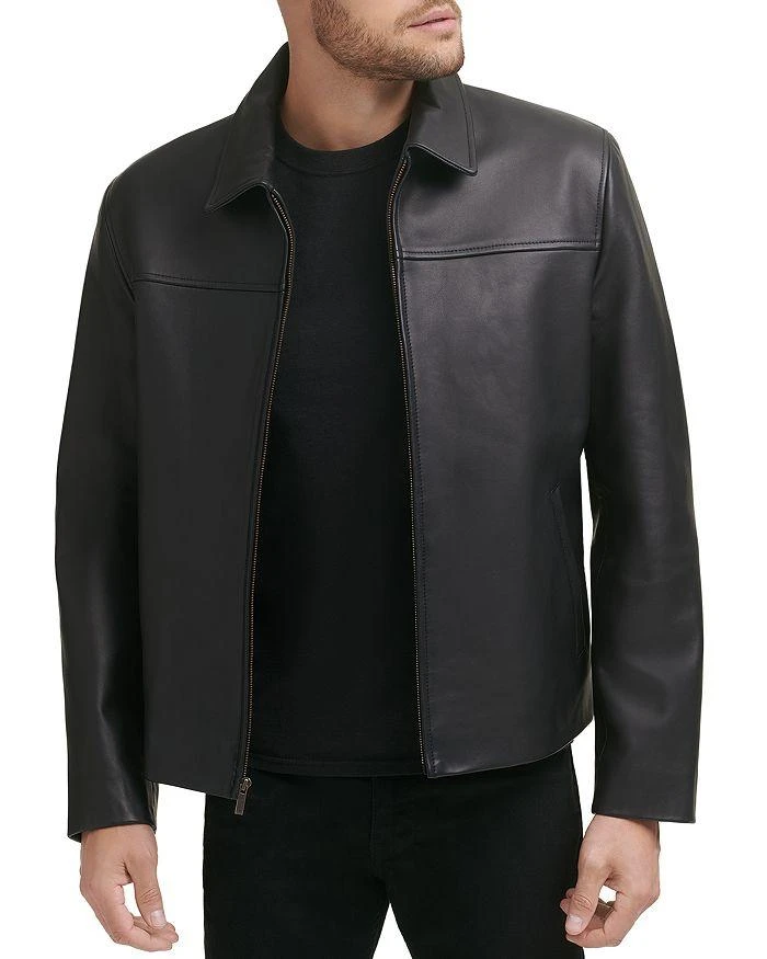 商品Cole Haan|Zip Front Leather Jacket,价格¥5279,第1张图片详细描述