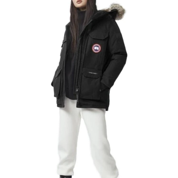 商品[国内直发] Canada Goose|[预售3天]加拿大鹅 Expedition远征系列 Fusion Fit Expedition 远征 08款派克多口袋防水防风保暖大衣纯色连帽长袖羽绒服 亚版 冬季 女款 黑色,价格¥8734,第6张图片详细描述