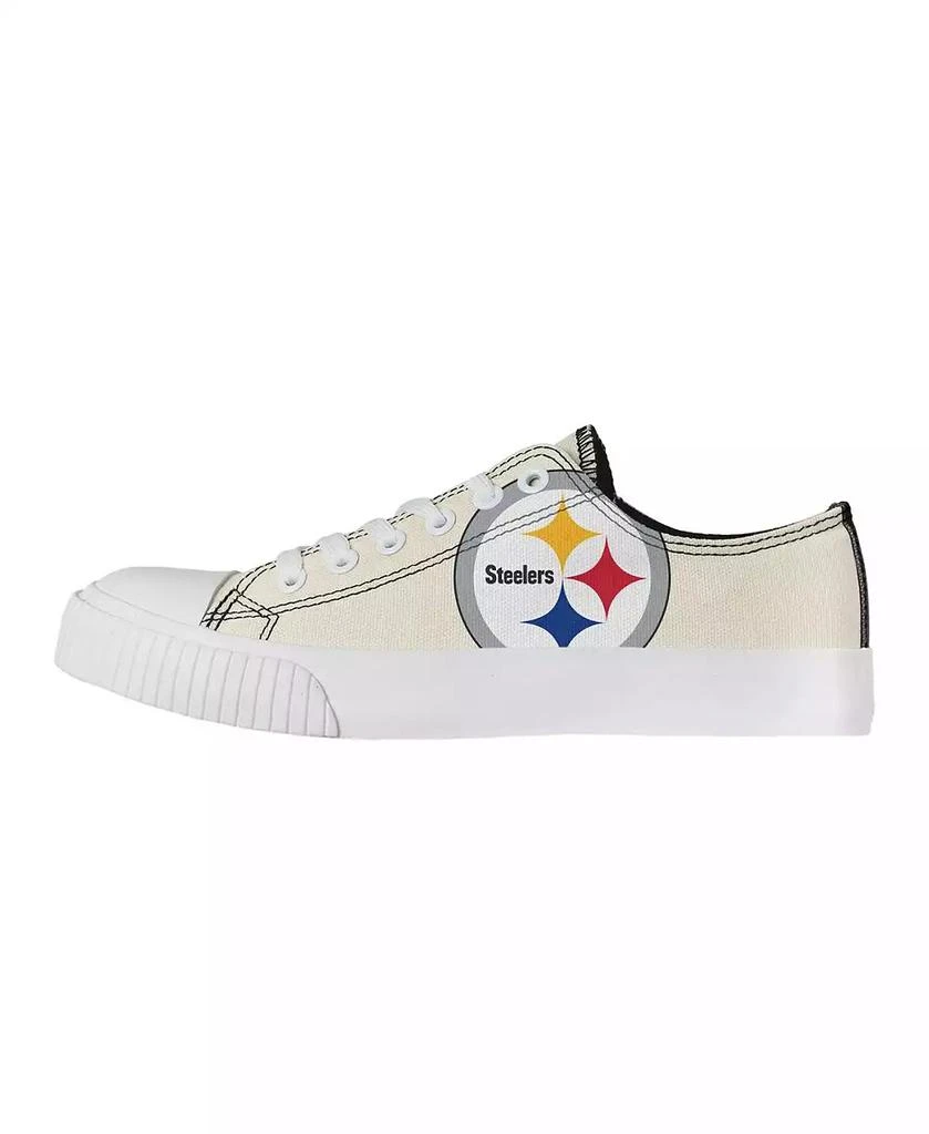 商品FOCO|Women's Cream Pittsburgh Steelers Low Top Canvas Shoes,价格¥451,第1张图片